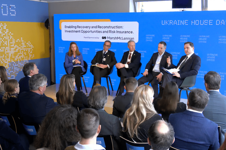 Ukraine panel in Davos highlights need for war risk solutions