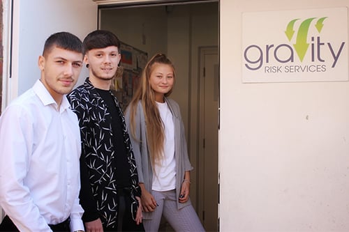Gravity Risk Services takes on three new apprentices