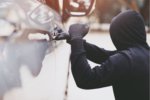 Which two high-end vehicle brands are popular targets for thieves?