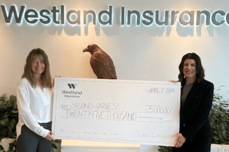 Westland Insurance makes $25,000 pledge to Second Harvest