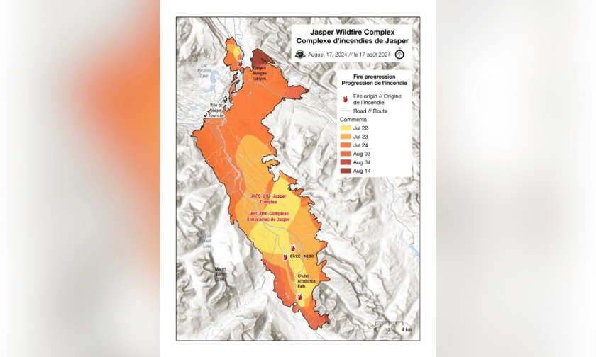 New status for wildfire as Jasper residents return