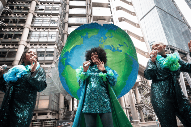 Mothers Rise Up holds climate protest against Lloyd's