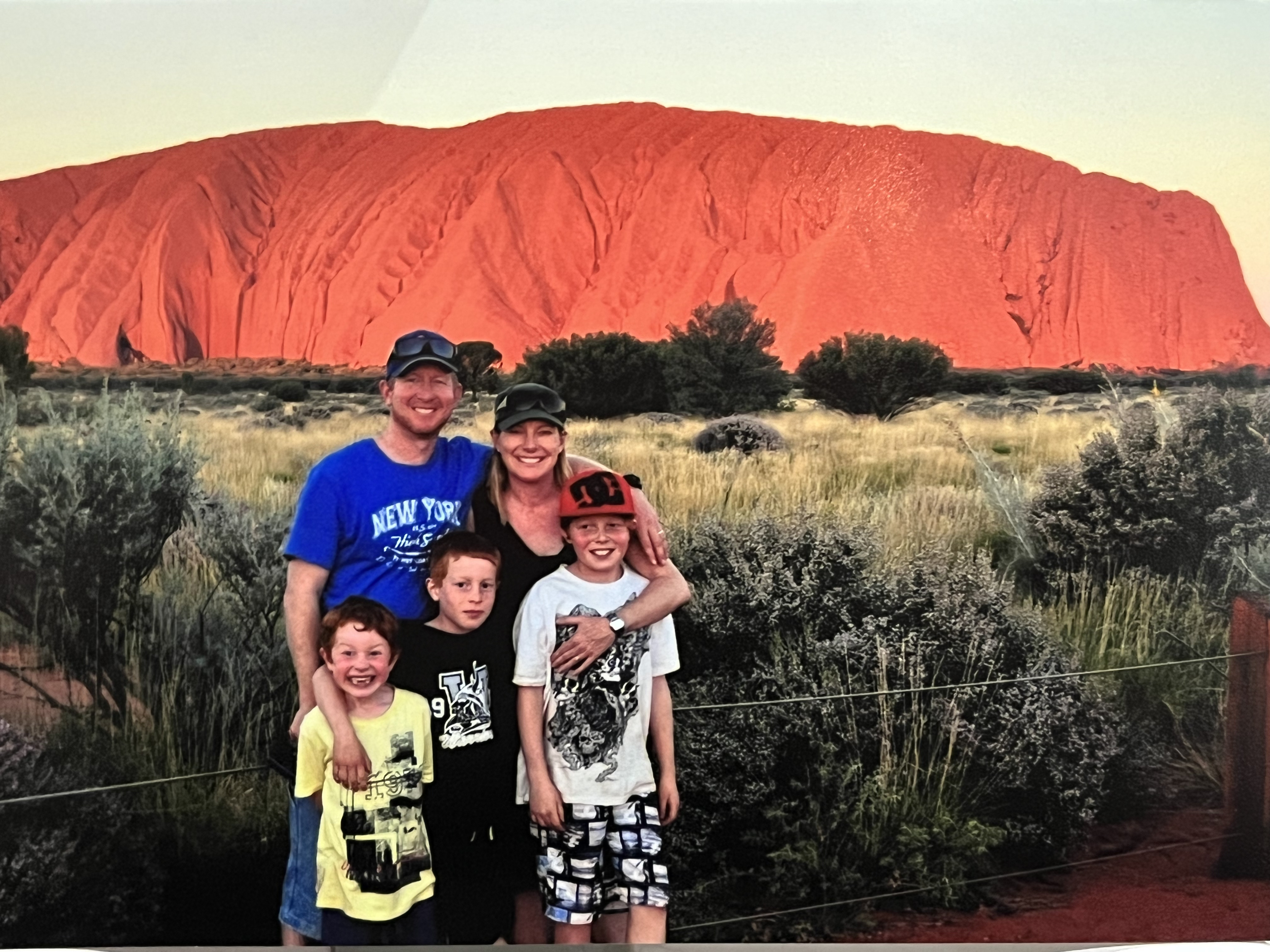 Image of the family’s outback road trip in 2011