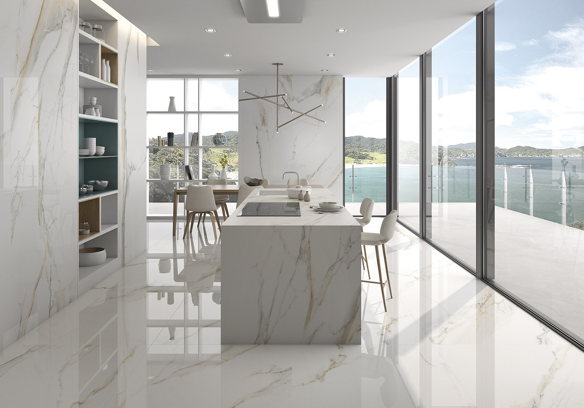 Modern kitchen. Image Source: Beaumont Tiles