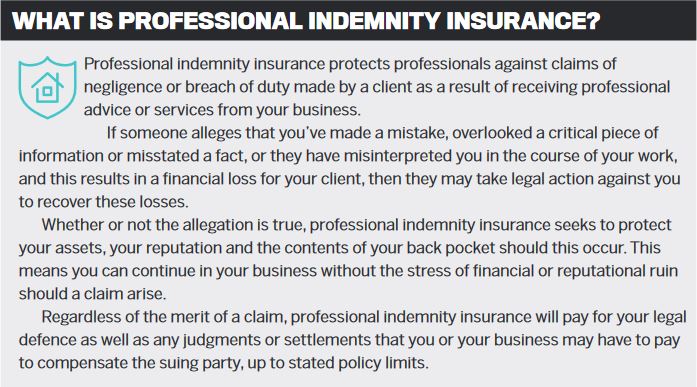 What is professional indemnity insurance?