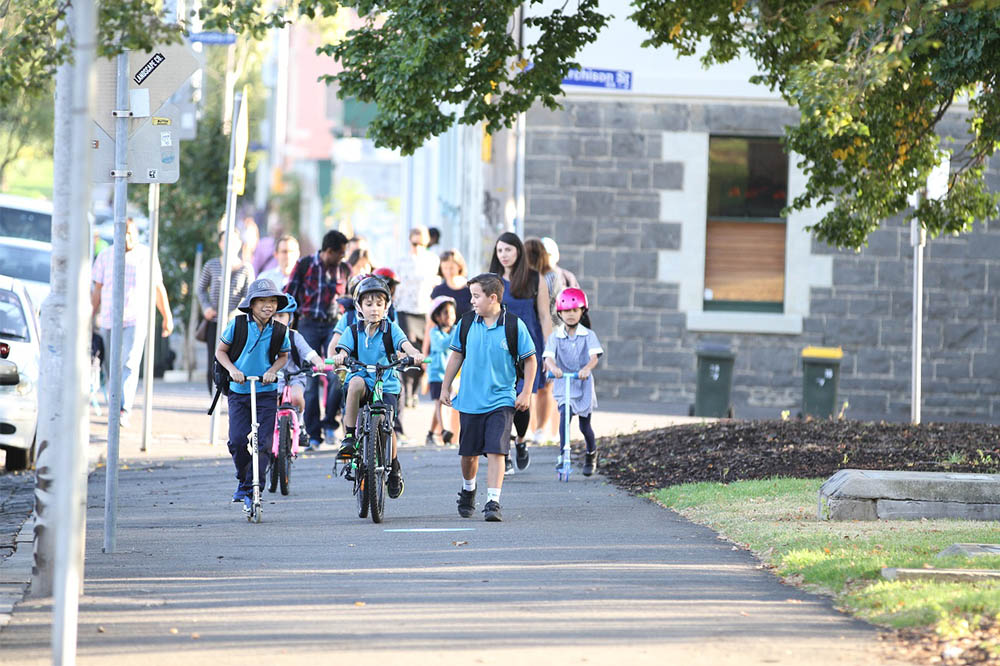 Fun initiative has kids ditching the school bus for bikes