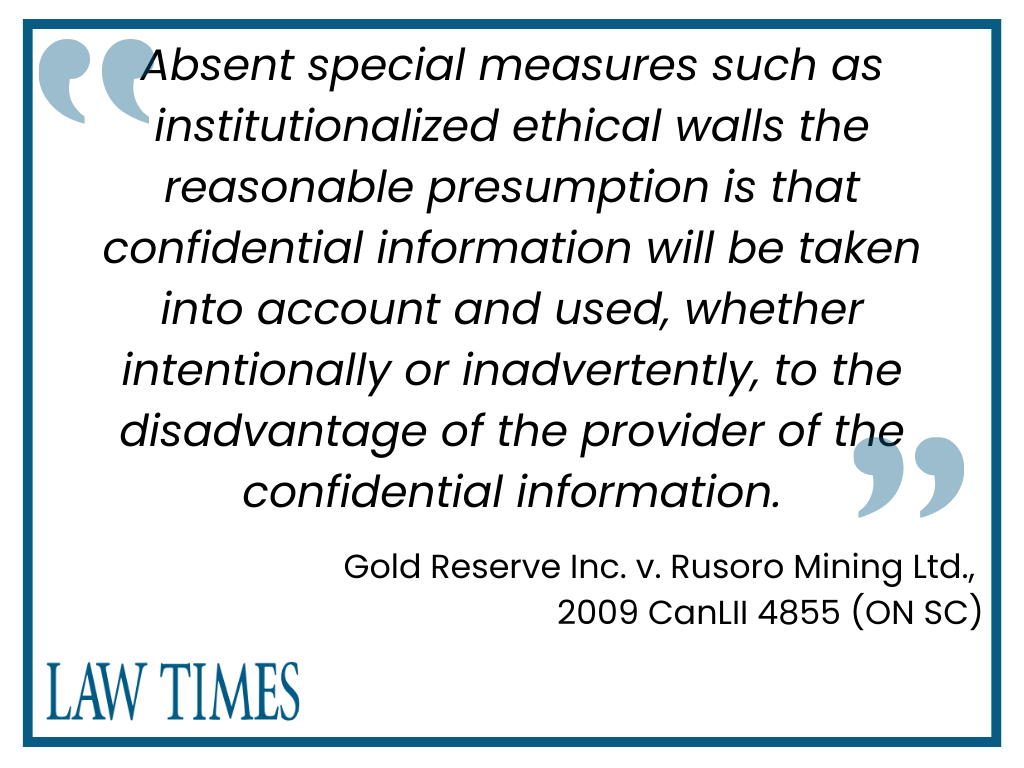 Gold Reserve vs. Rusoro on confidentiality agreements