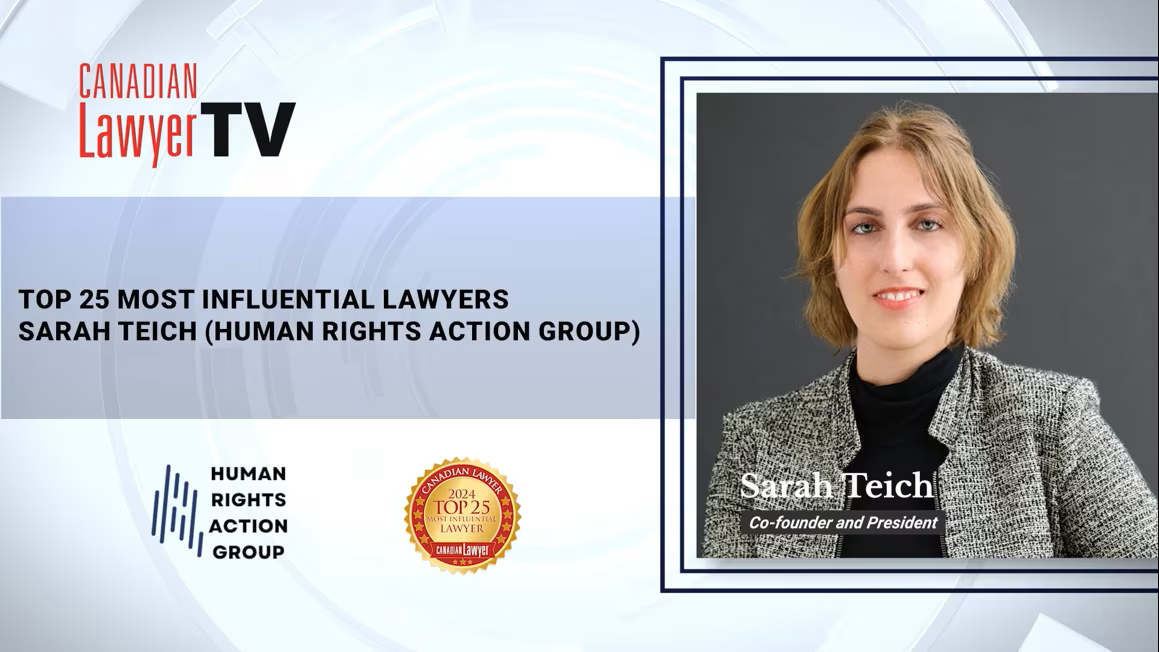 Top Canadian human rights lawyer Sarah Teich on career, challenges, and