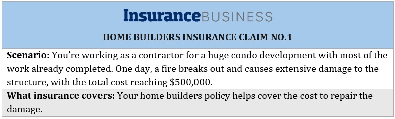 Home builders insurance Canada claims scenario 1