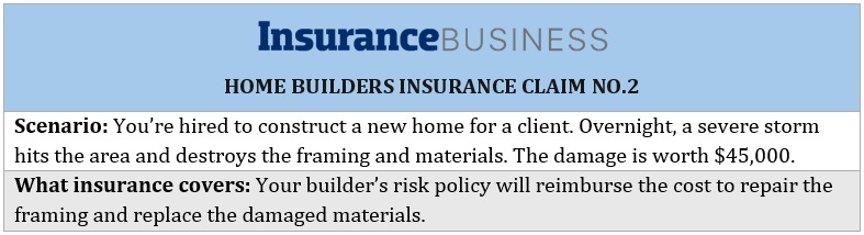 Home builders insurance Canada claims scenario 2