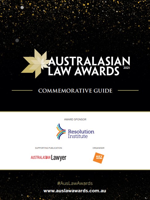 Australasian Law Awards 2021 Commemorative Guide