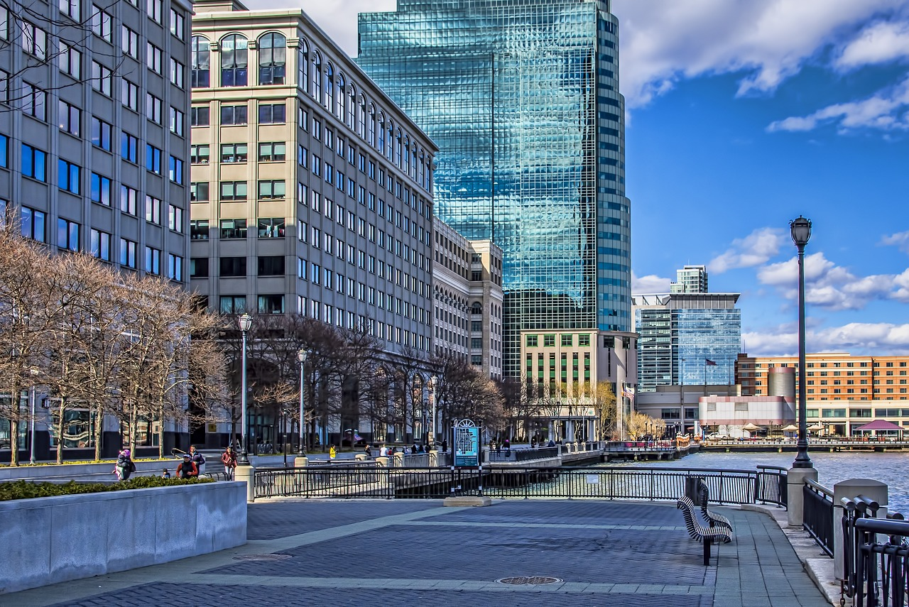 the Hudson River Waterfront Walkway in the modern state of New Jersey