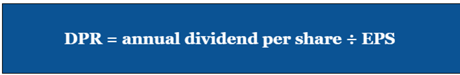  formula for getting the dividend payout ratio of a company